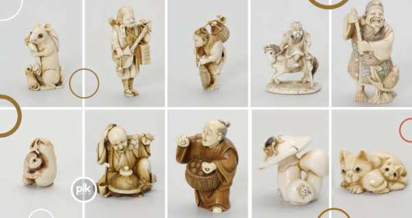 Japonia w miniaturze. Kościane netsuke i okimono. Kolekcja Danuty Pawłowskiej-Seydy i Marka Seydy w zbiorach MNS